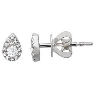 1/4 Carat Diamond Pear Studs.