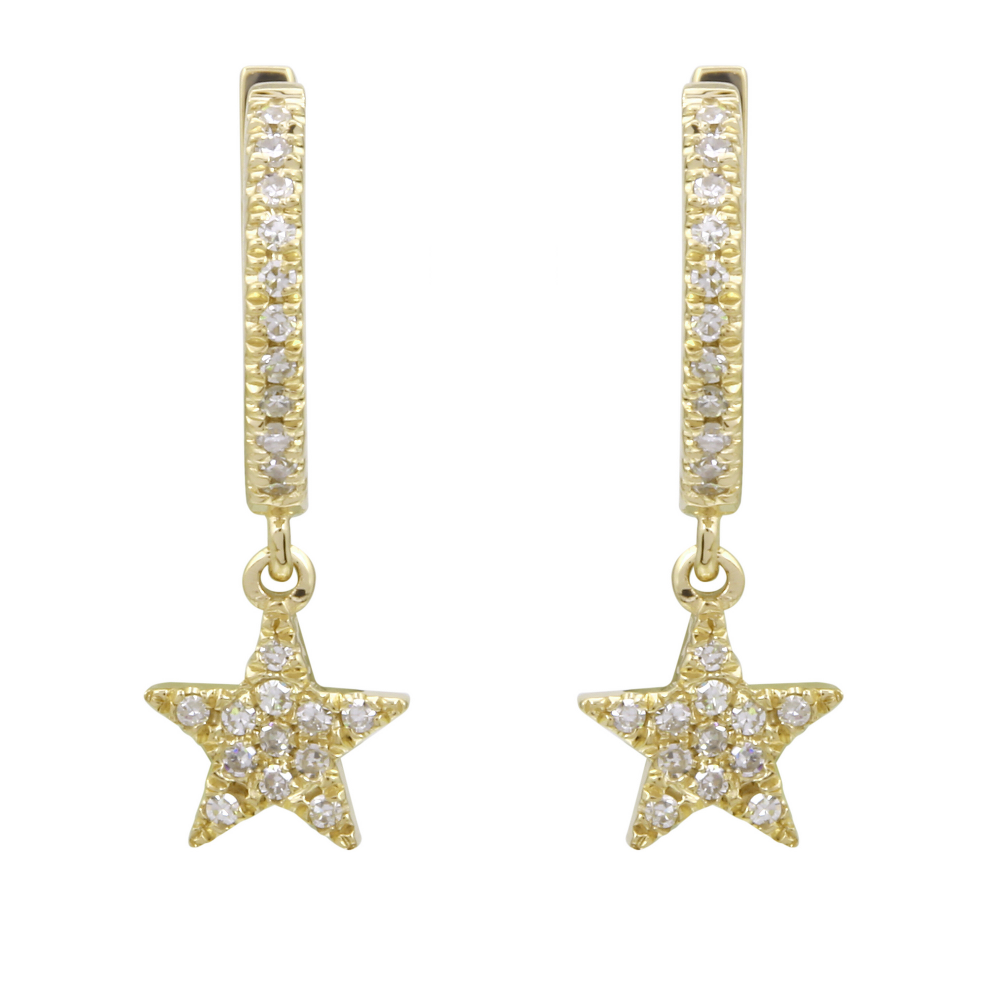 Star Dangle Hoops.