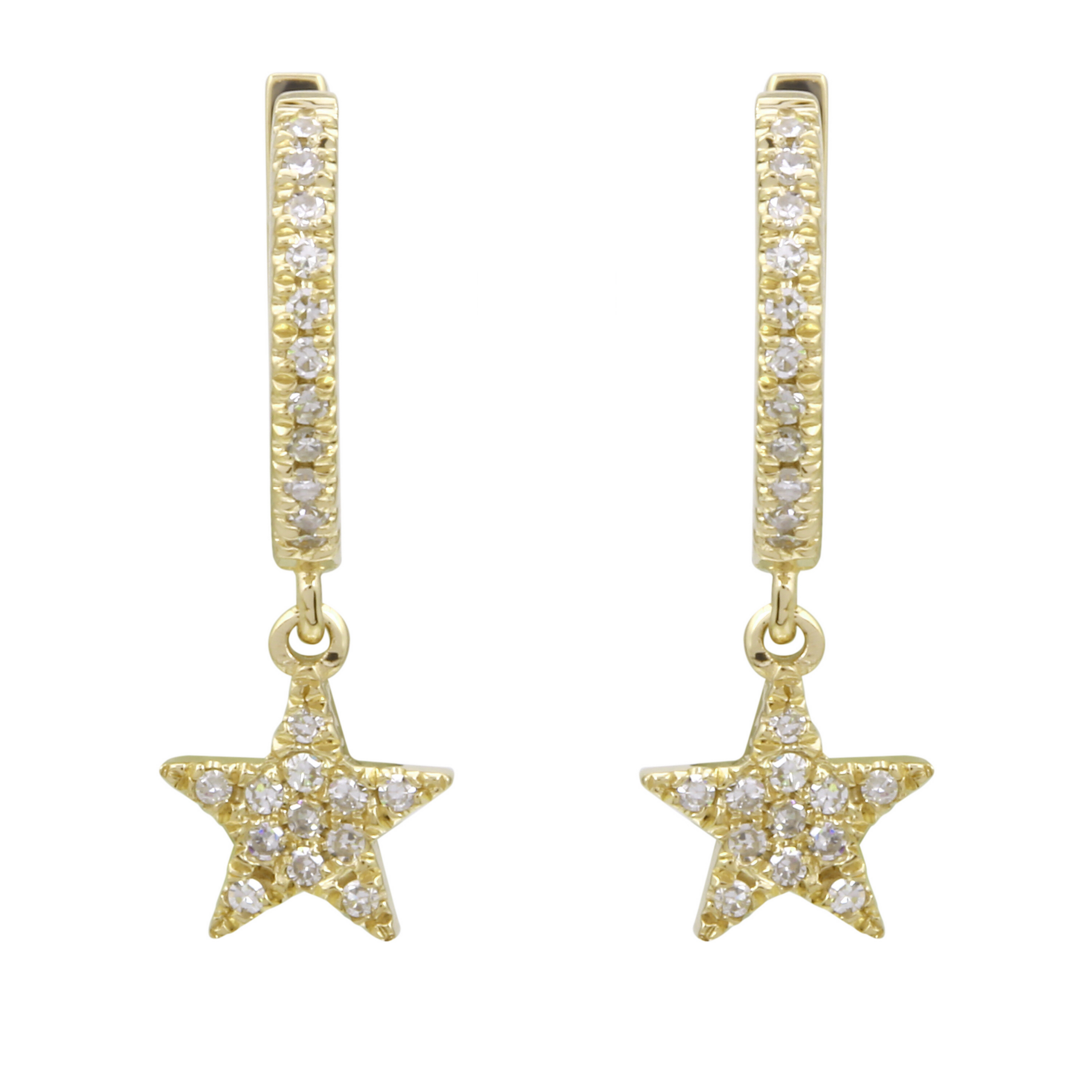 Star Dangle Hoops.