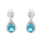 Pear Topaz Drop Studs.