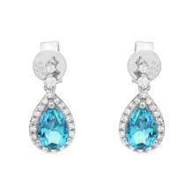 Pear Topaz Drop Studs.