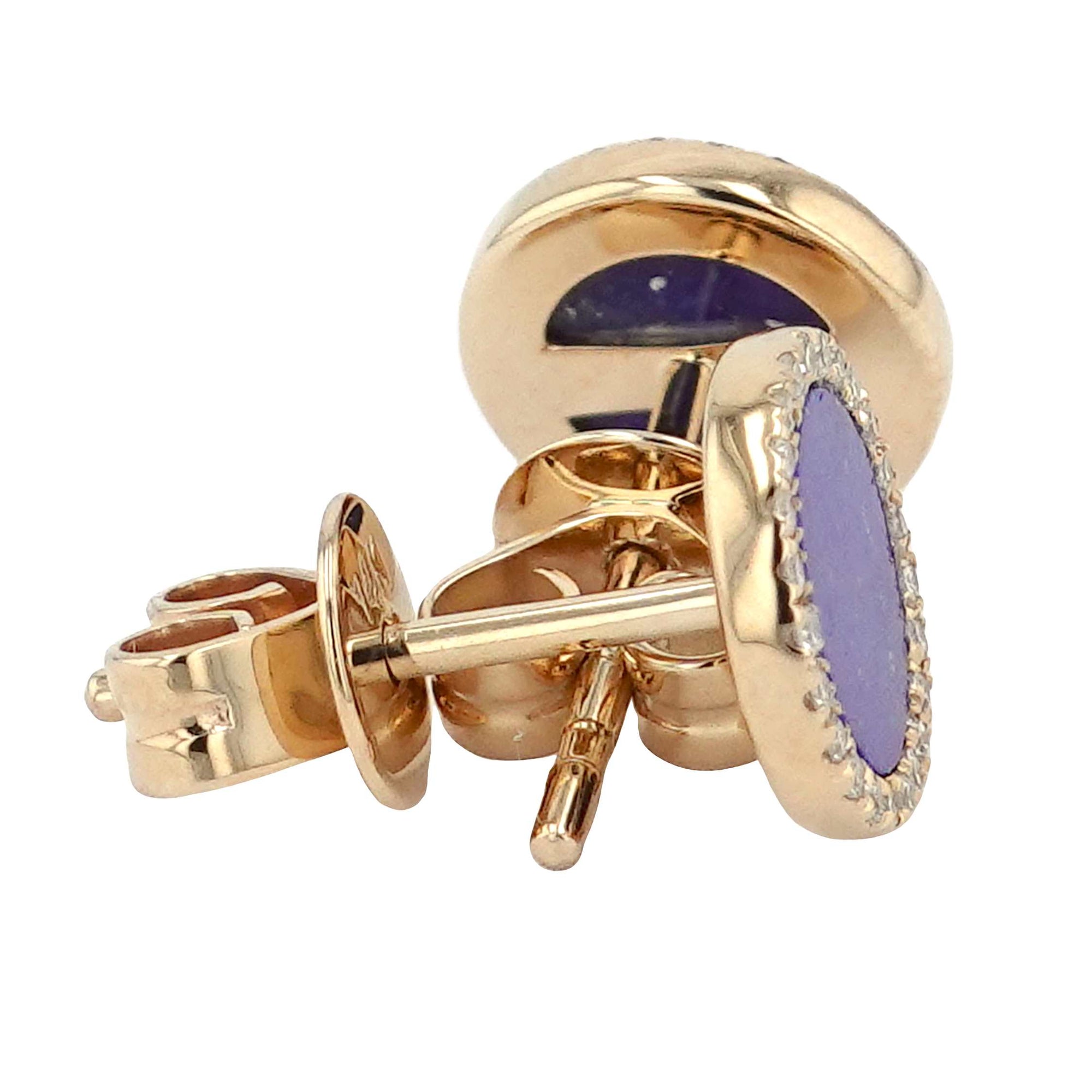 Big Lapis Halo Earrings.