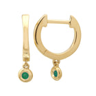 Gemstone Drop Huggies.