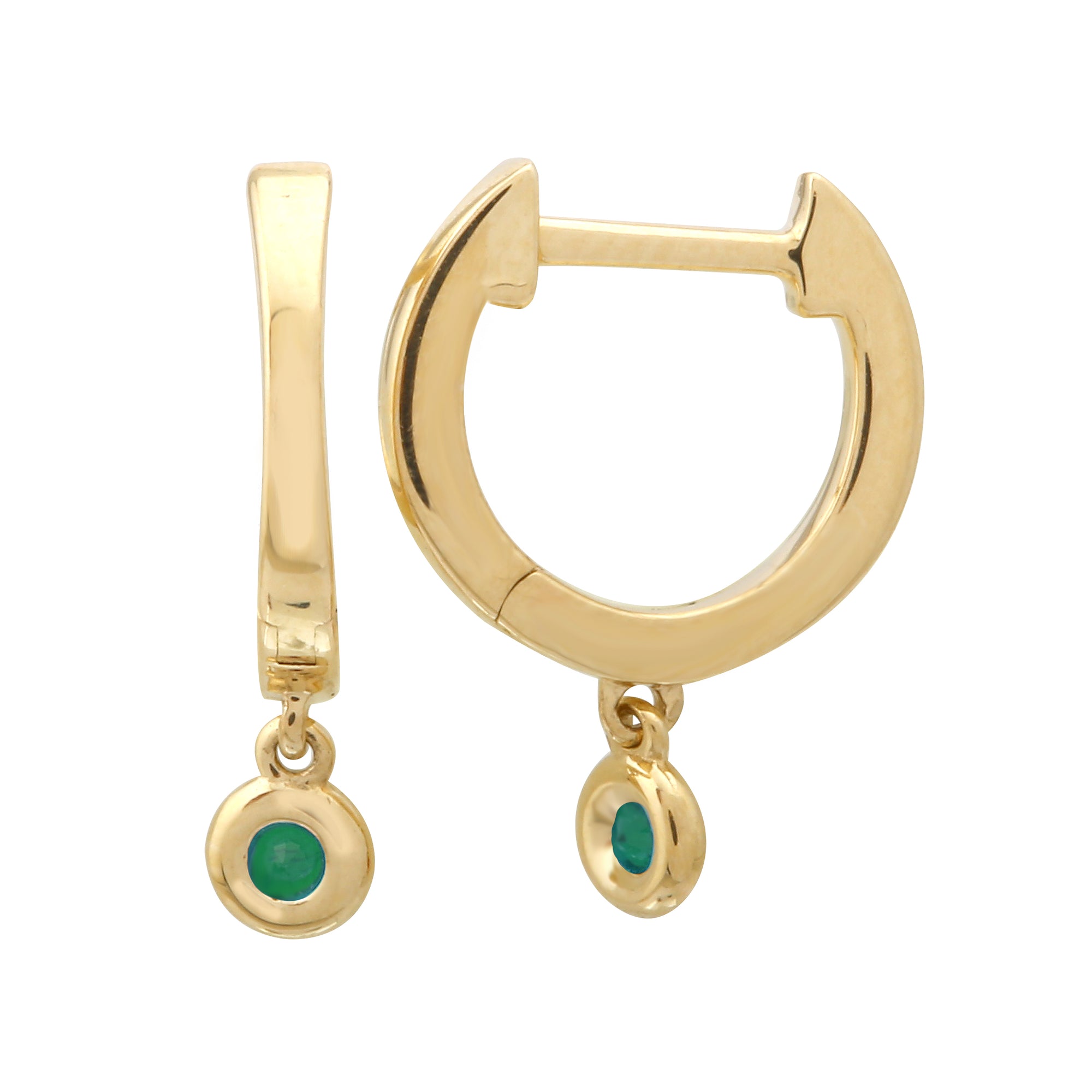 Gemstone Drop Huggies.