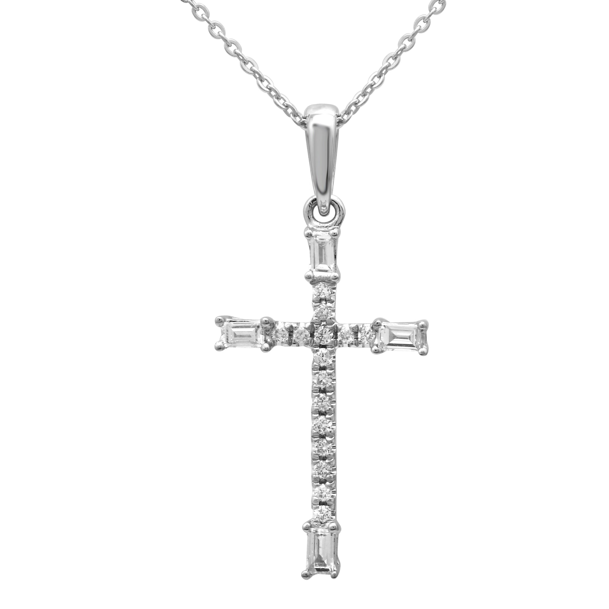 Baguette Diamond Cross.