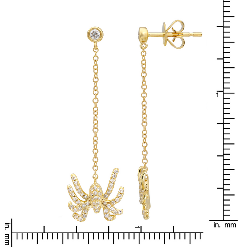 Dangle Spider Drop Earrings.