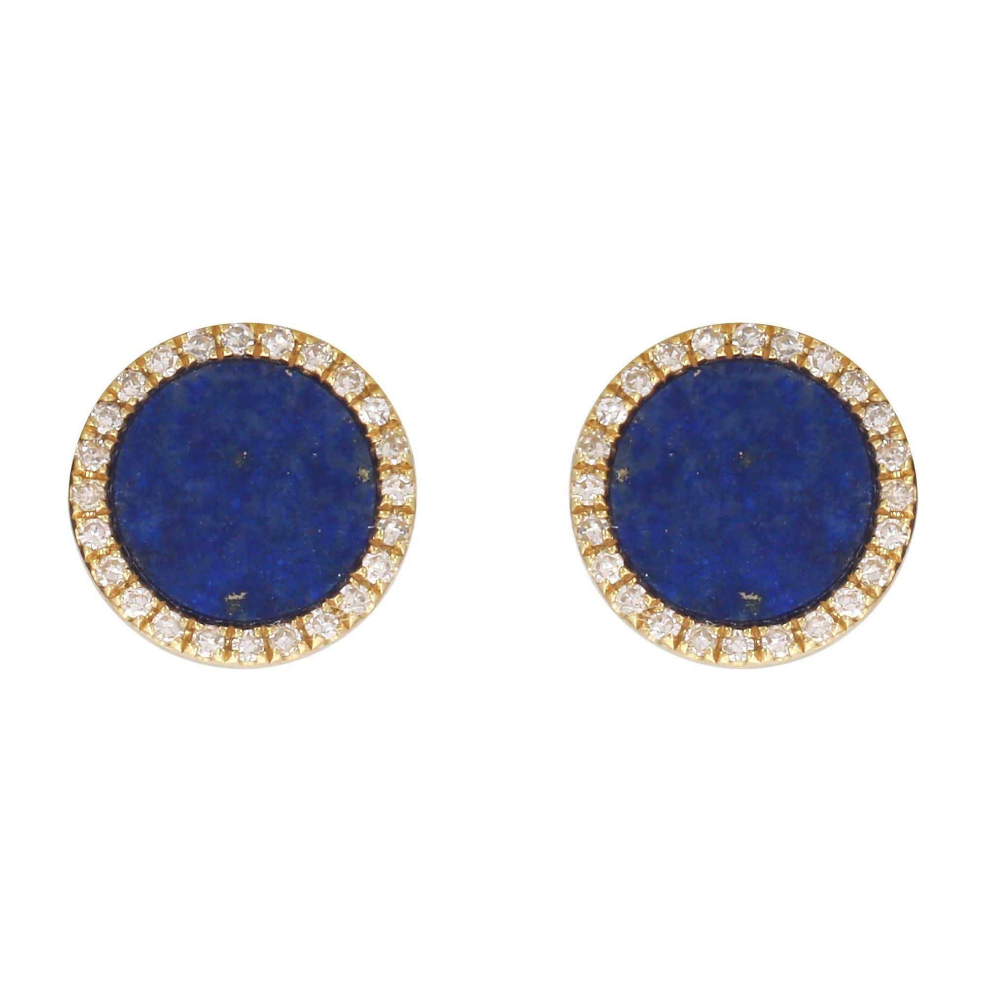 Big Lapis Halo Earrings.