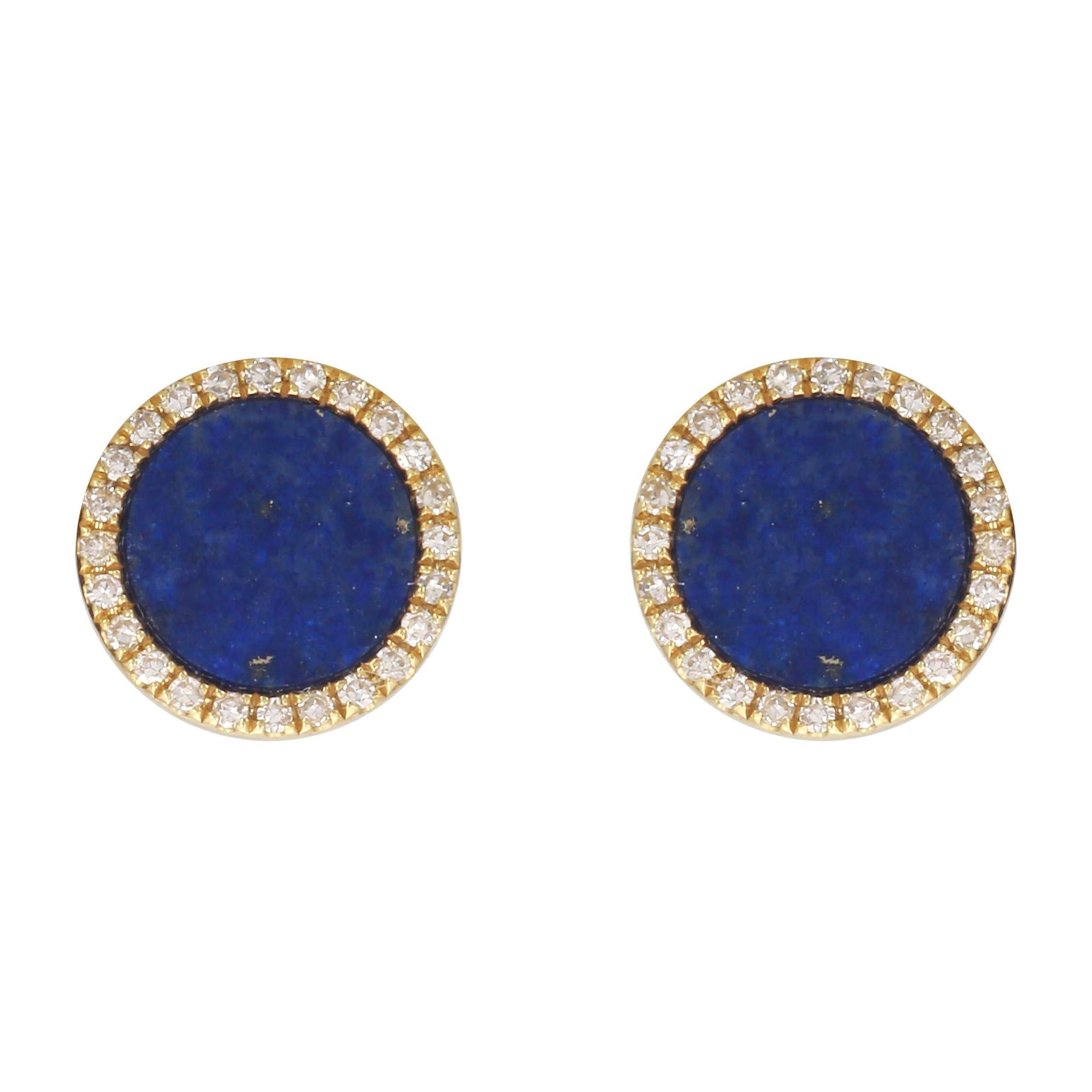 Big Lapis Halo Earrings.