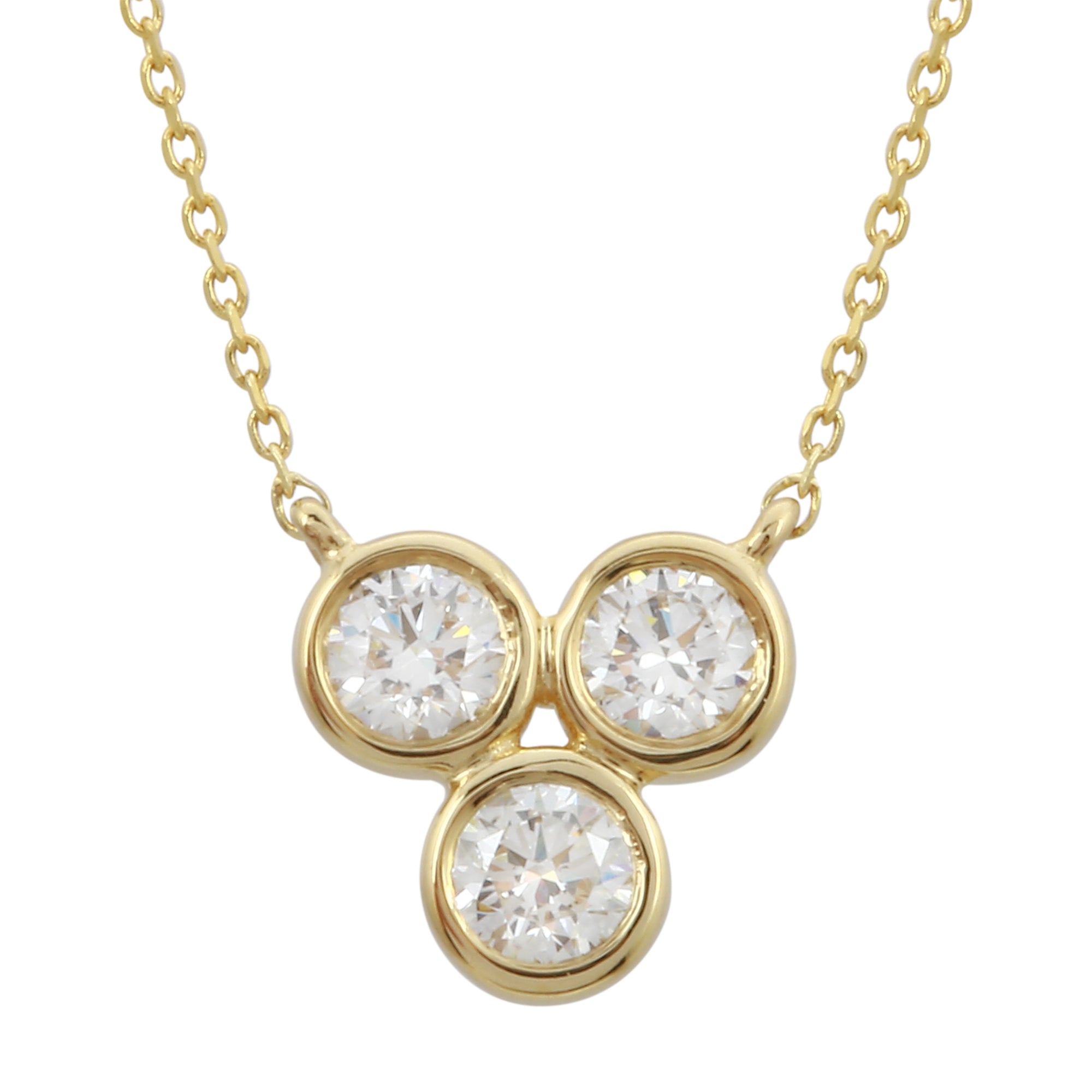 Bezel Cluster Necklace.