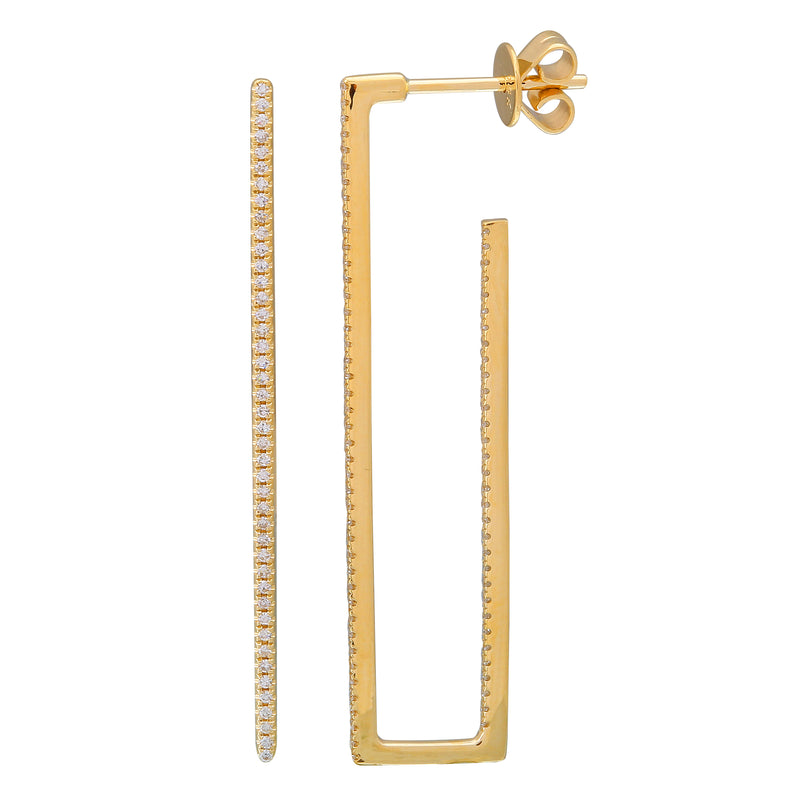Rectangle Drop Earrings.