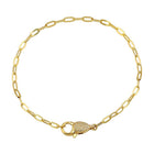 Big Clasp Paperclip Chain Charm Bracelet.