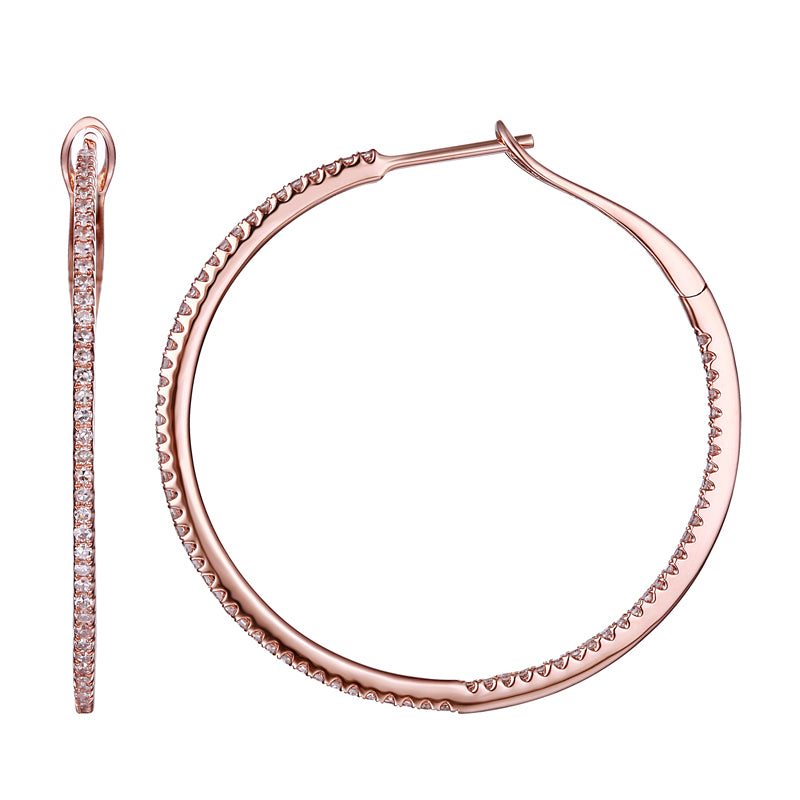 Big Diamond Hoop Earrings.