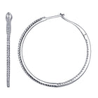 Big Diamond Hoop Earrings.