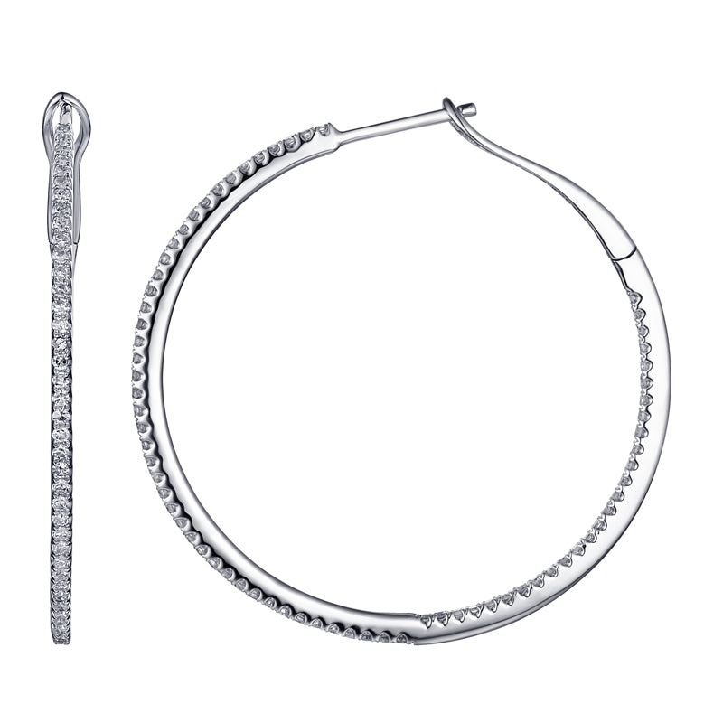 Big Diamond Hoop Earrings.