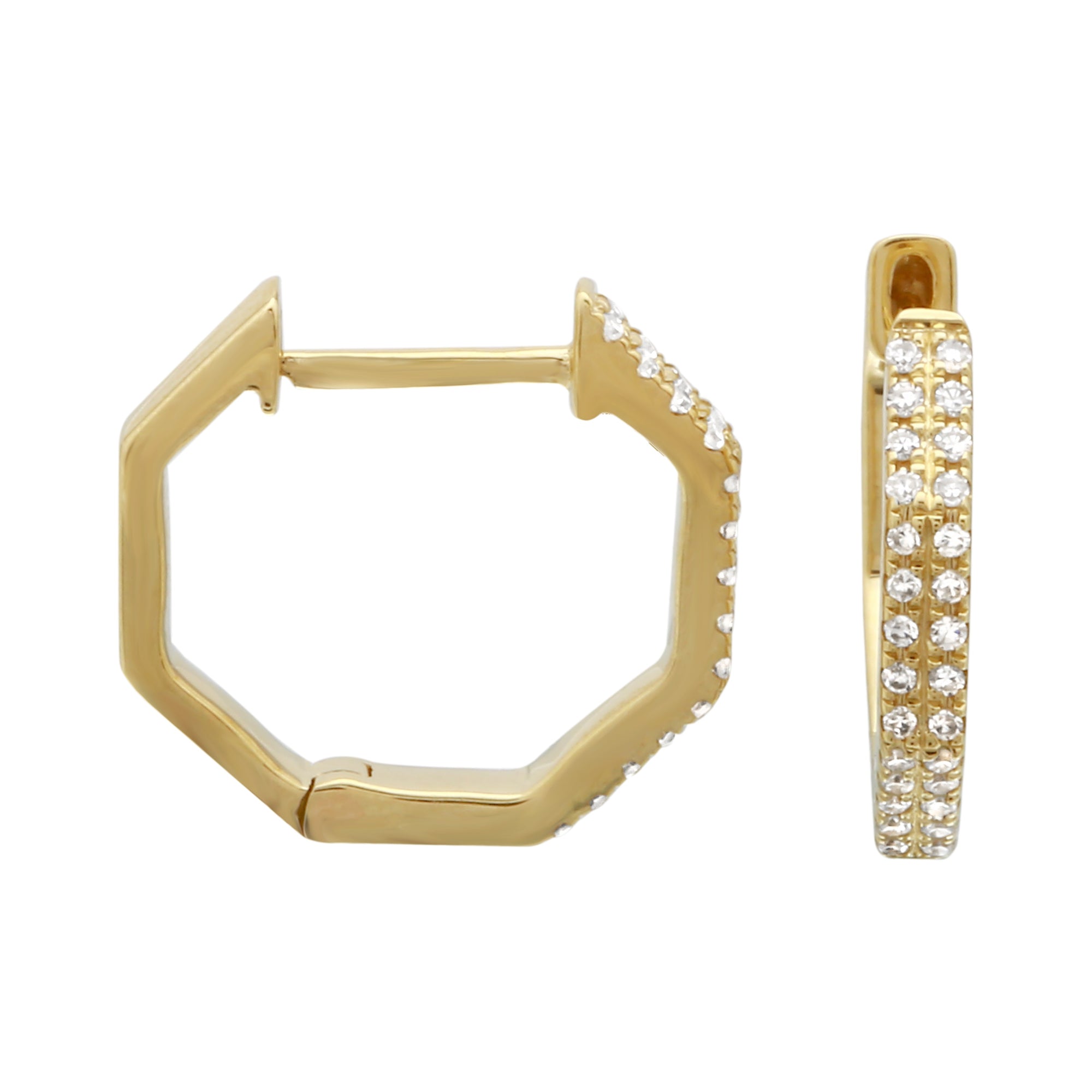 Diamond Octagon Hoops.
