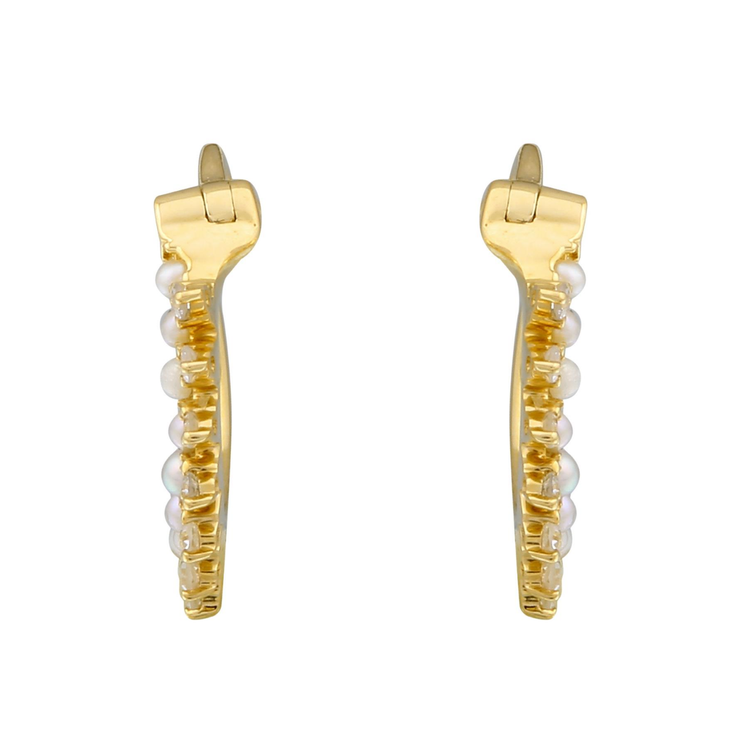Pearl Lace Hoop Earrings.