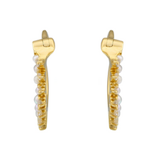 Pearl Lace Hoop Earrings.