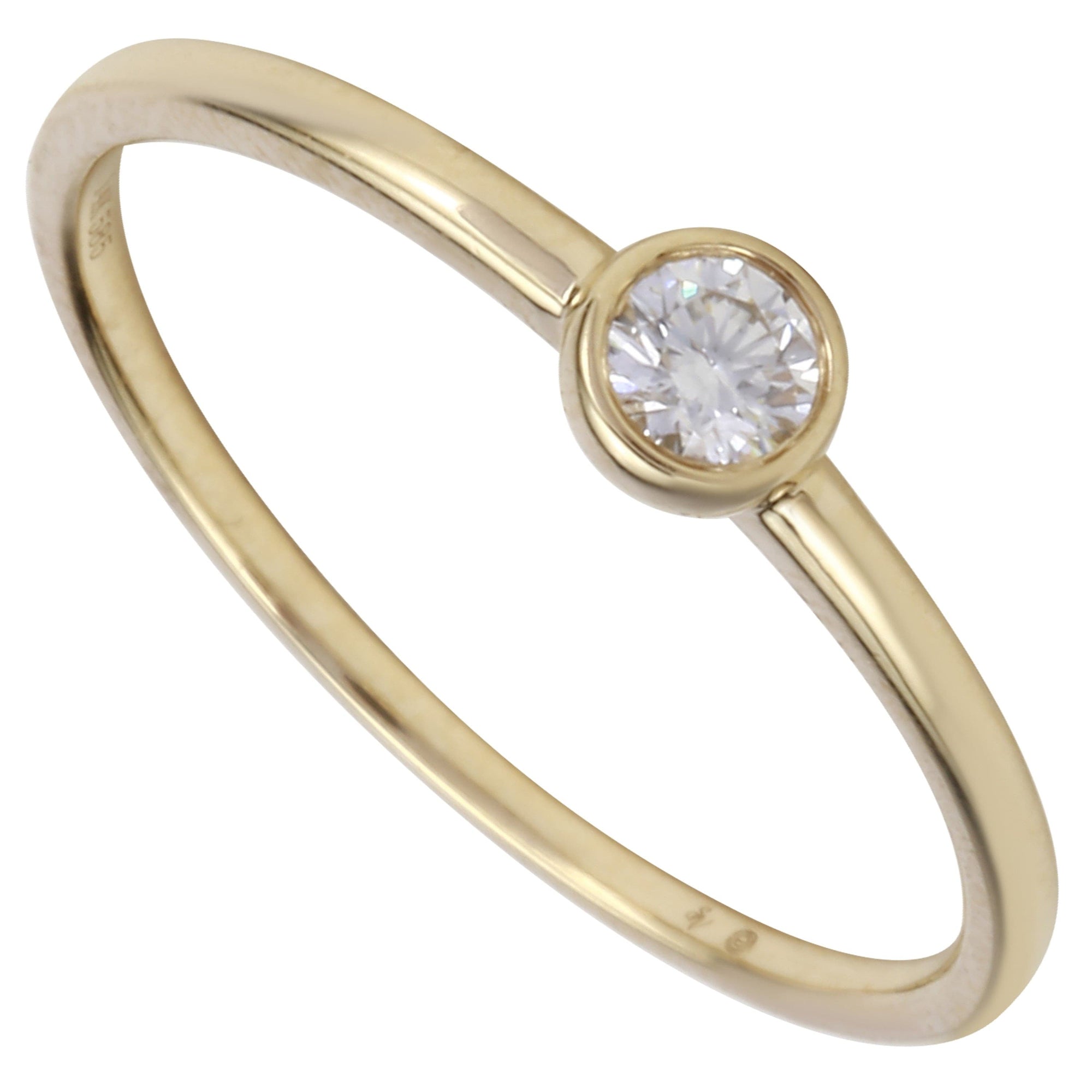 Bezel Solitaire Stack Ring.