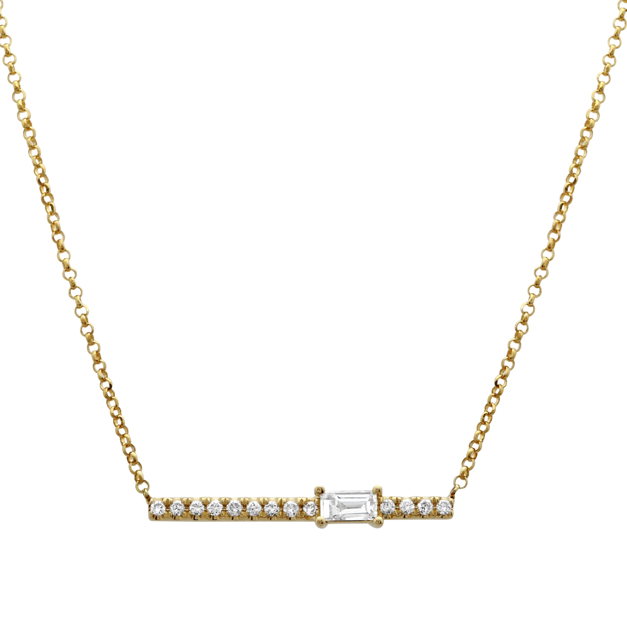 Baguette Bar Necklace.