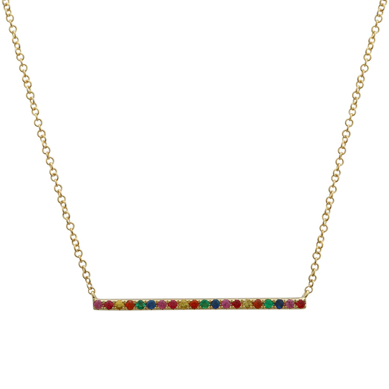 Rainbow Sapphire Necklace.