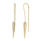 Long Horn Diamond Threader Chain Earrings.