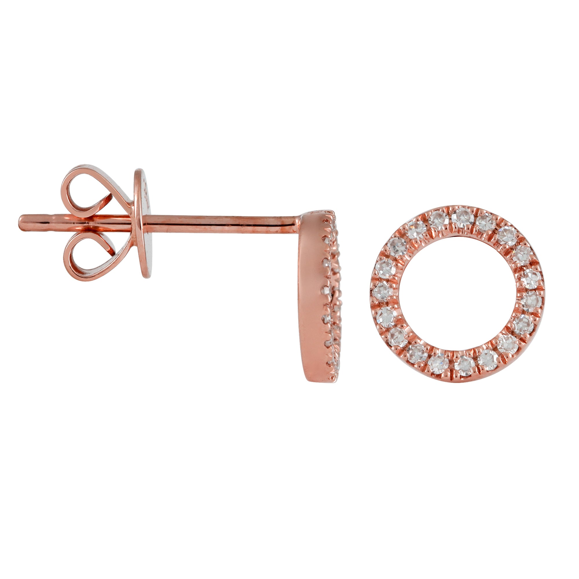 Pink Circle Studs.