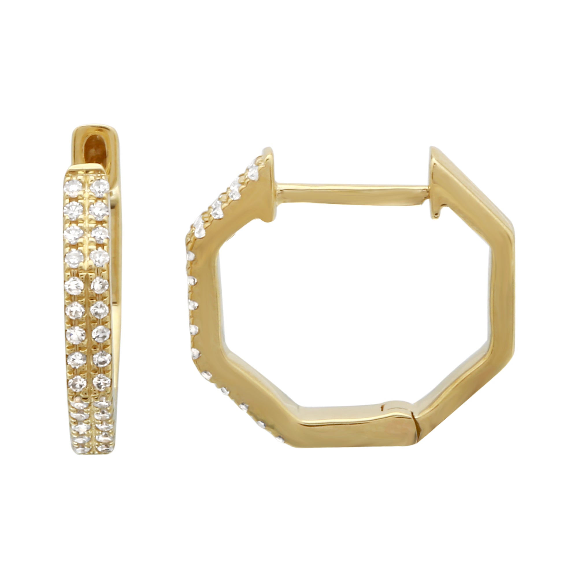 Diamond Octagon Hoops.