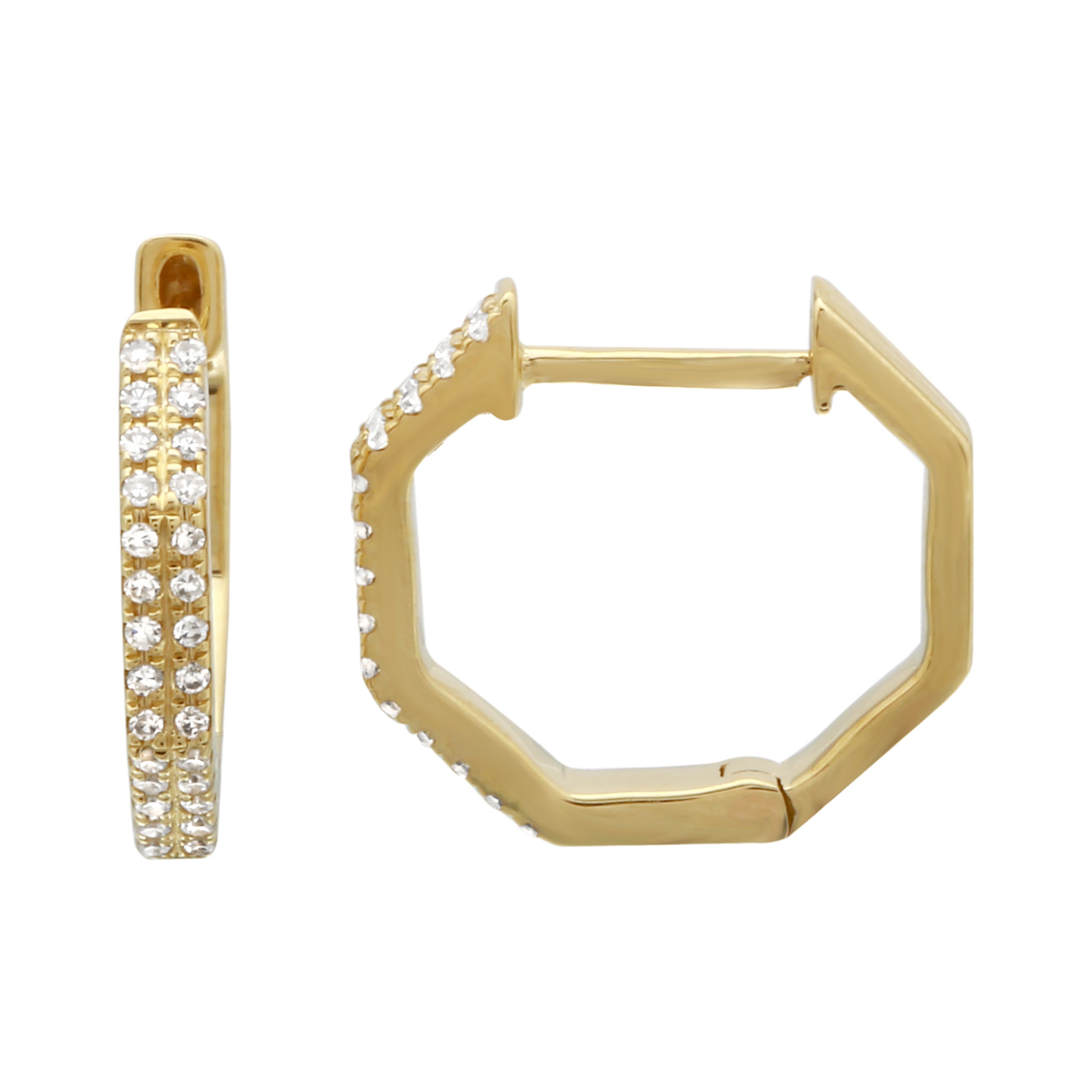 Diamond Octagon Hoops.