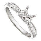 Pinched Channel Solitaire Engagement Ring Setting.