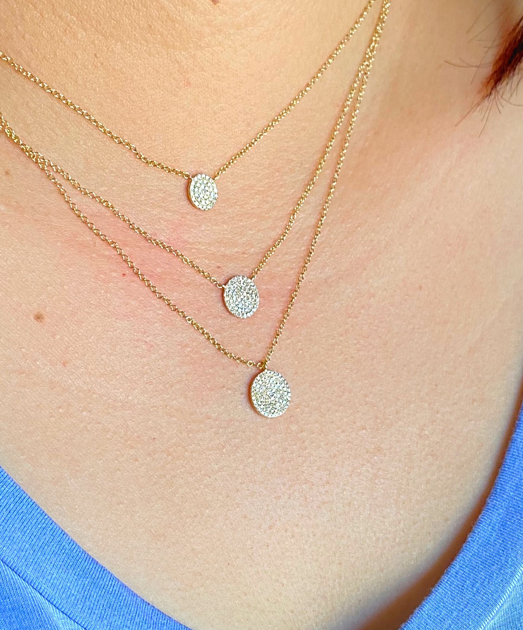 Disc Pendant Necklace.