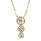 Lab Grown Bezel Stack Necklace.