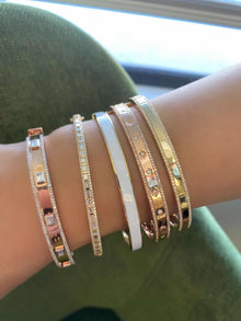 Smooth Diamond Bangle.