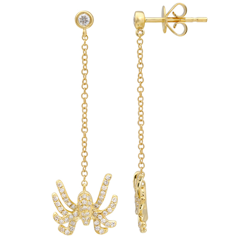 Dangle Spider Drop Earrings.