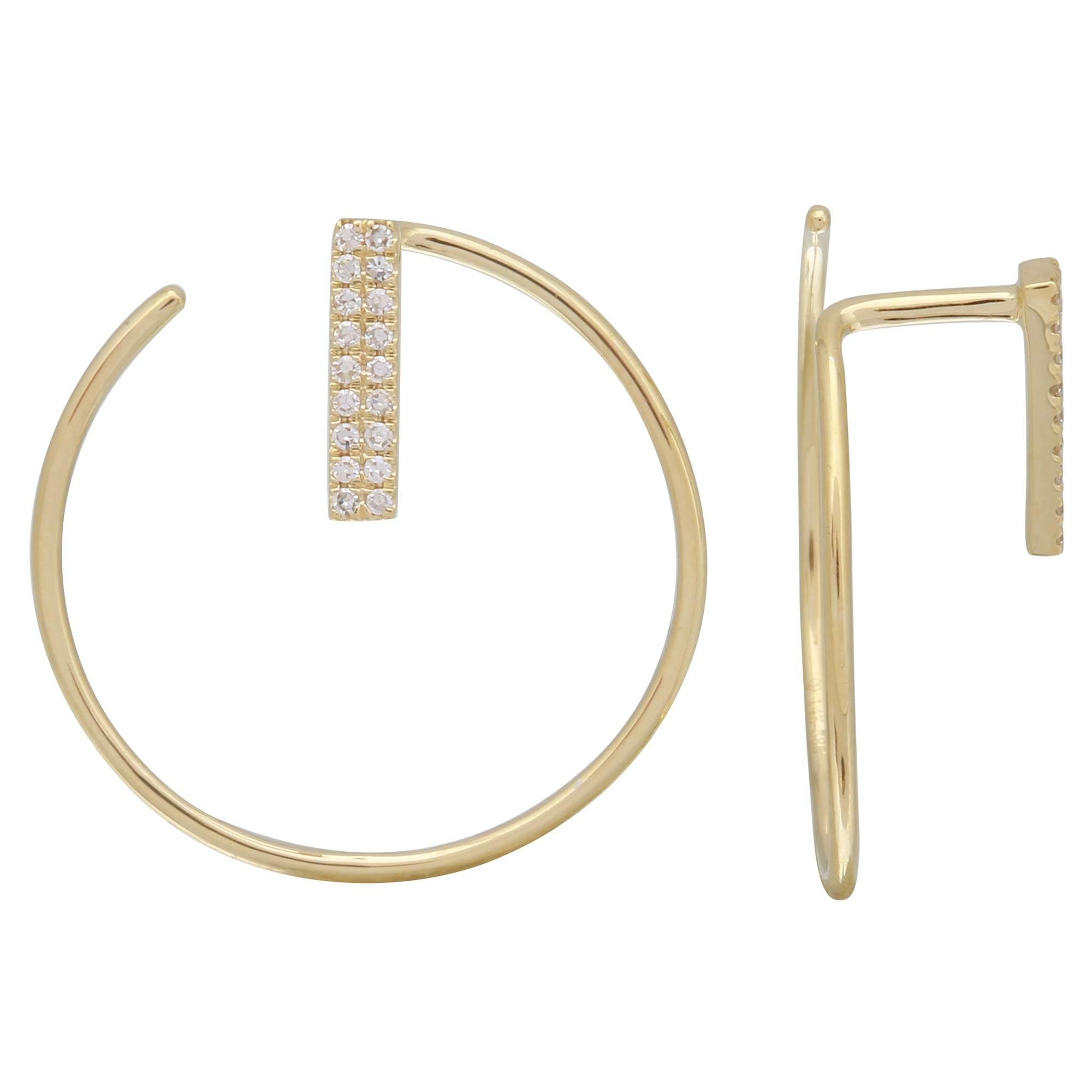 Big Ear Jacket Threader Hoops.