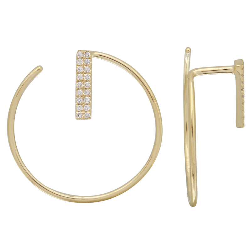 Big Ear Jacket Threader Hoops.
