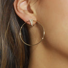 Deep Triangle Hoop Earrings.