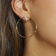Deep Triangle Hoop Earrings.