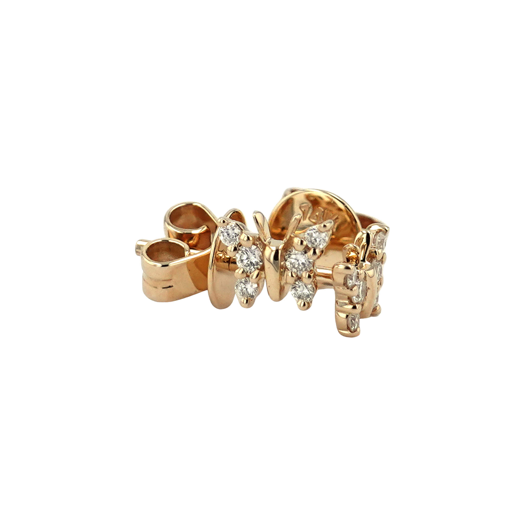 Yellow Diamond Butterfly Studs.