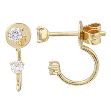 Diamond Hoop Studs.