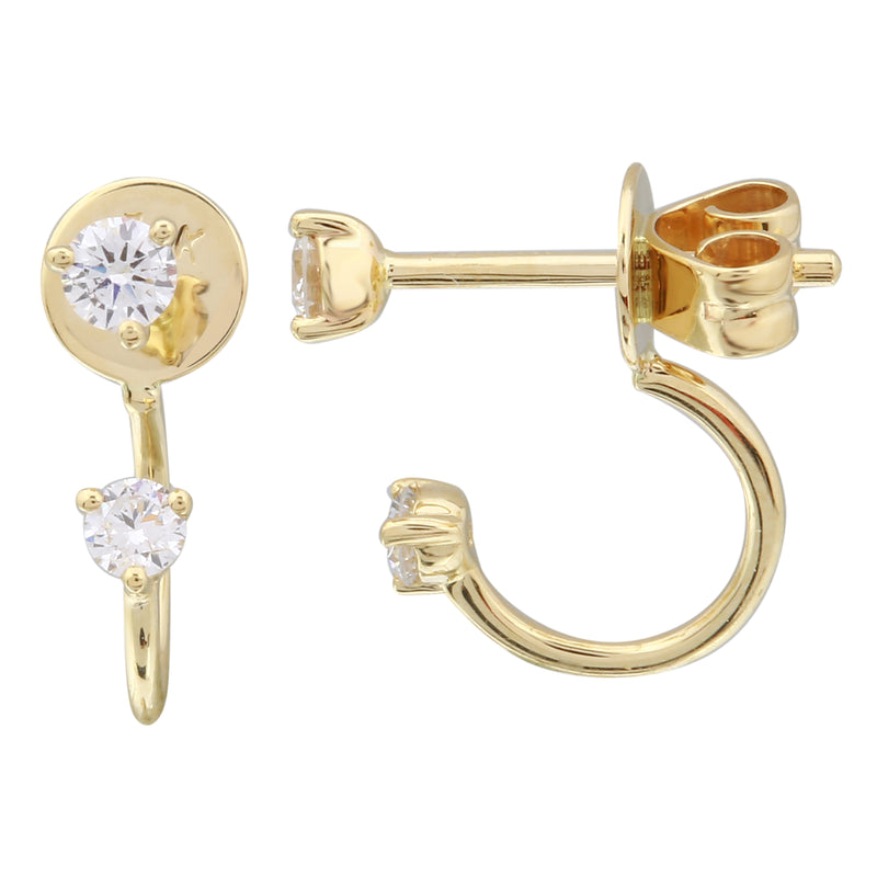 Diamond Hoop Studs.