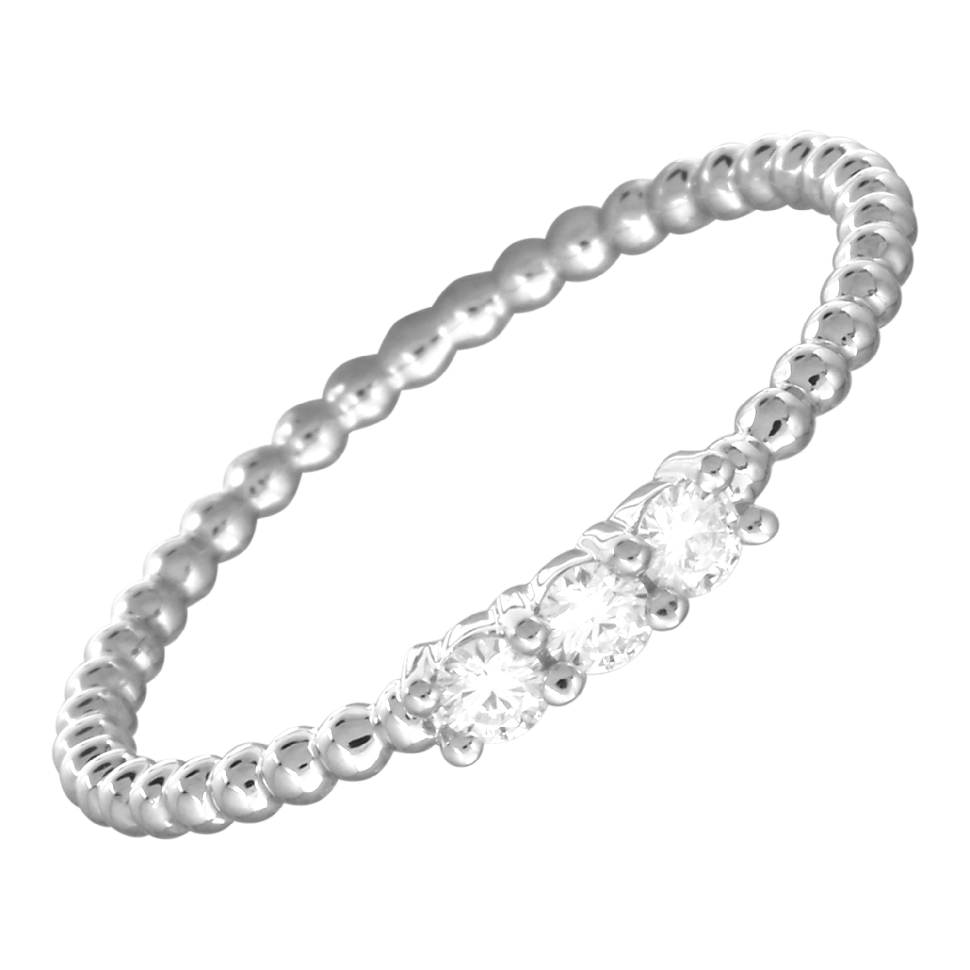 Beaded Eternity Diamond Stack Ring.