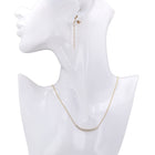 Curved Bar Pendant Necklace.