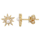 Pearl Pave Sparkle Stud Earrings.