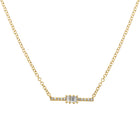 Baguette Bar Pendant Necklace.
