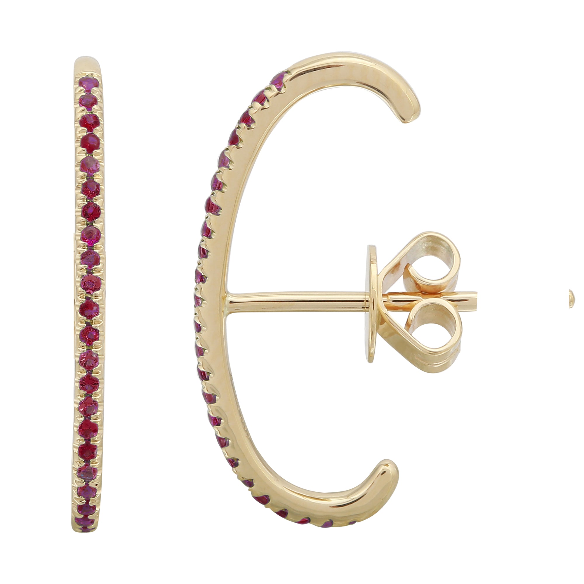 Suspender Cuff Ruby Stud Earring.