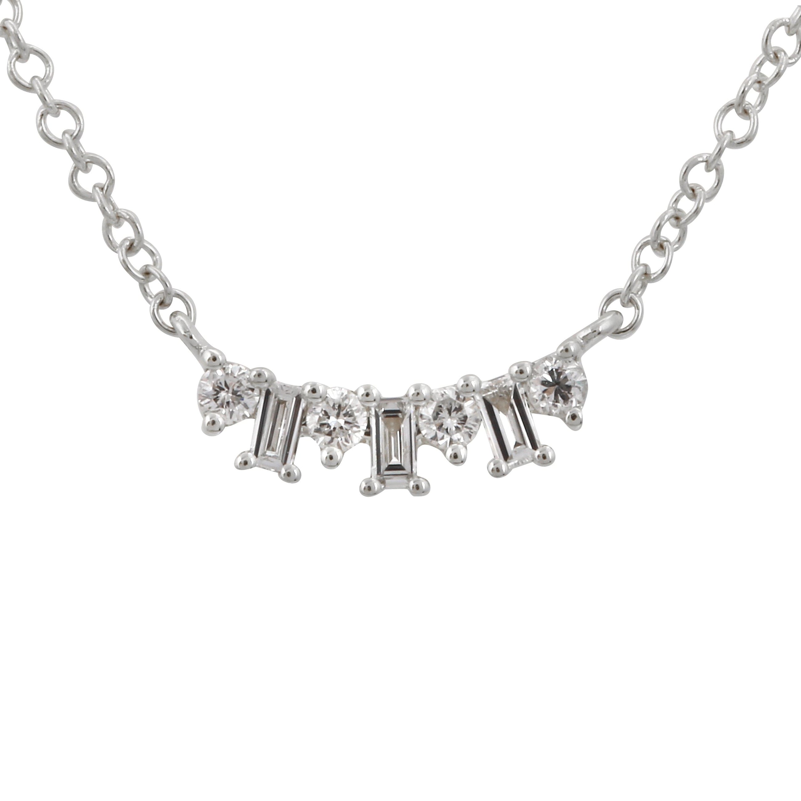 Staggered Diamond Station Pendant.