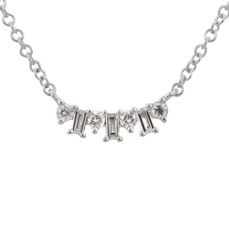 Staggered Diamond Station Pendant.