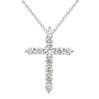 1/2 Carat Lab Grown Diamond Cross Pendant Necklace.