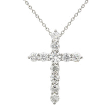 1/2 Carat Lab Grown Diamond Cross Pendant Necklace.