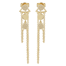 Dangle Chains Drop Earrings.